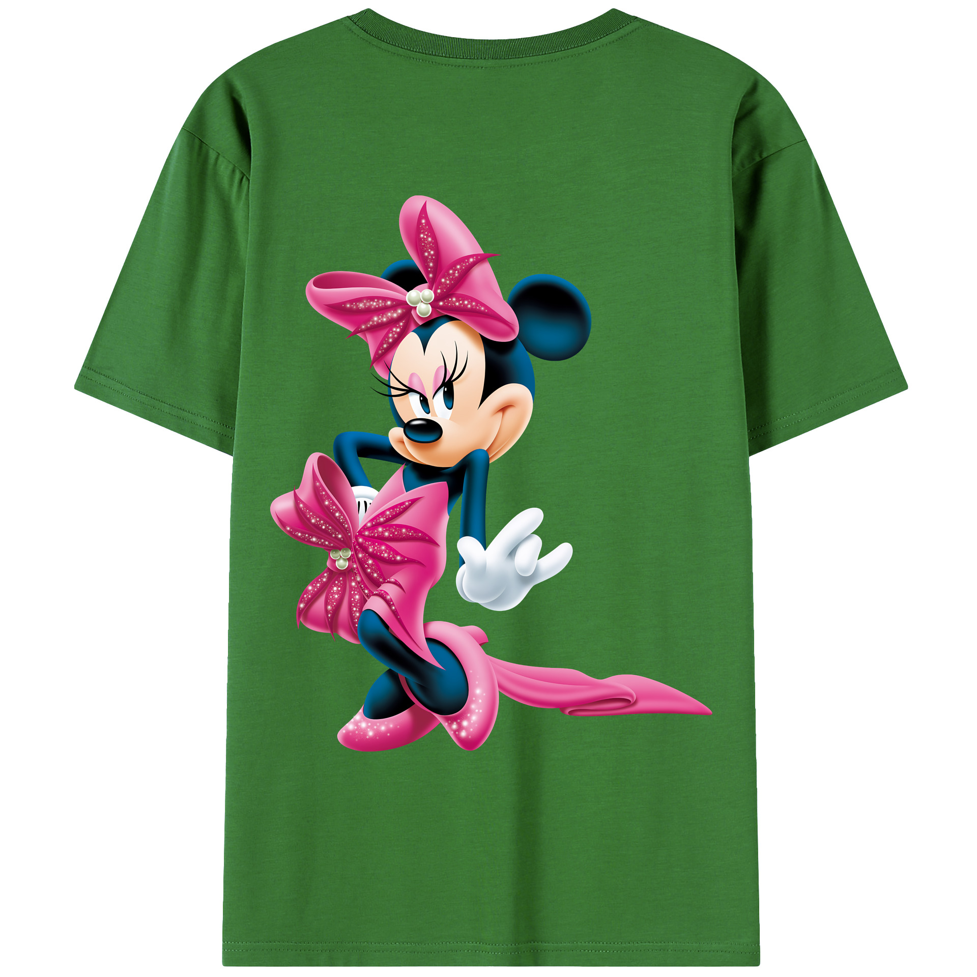 （画像用） ミッキーマウス Mickey Mouse レディース半袖Tシャツ(バックプリント)